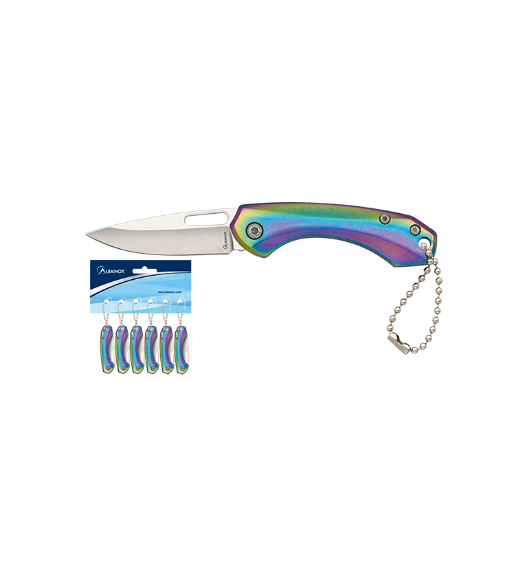 Navaja Albainox acero colorful  Set 6 pz