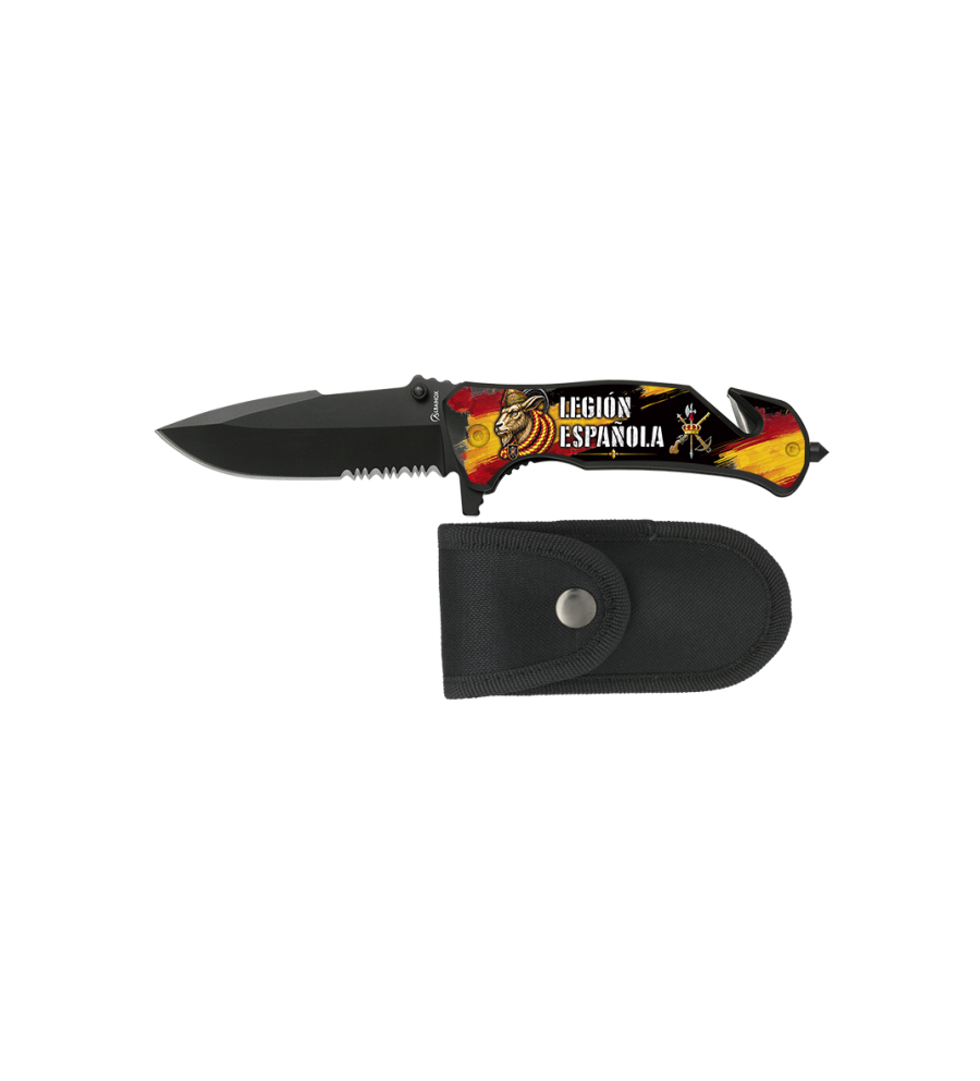 navaja albainox negra seguridad LEGION