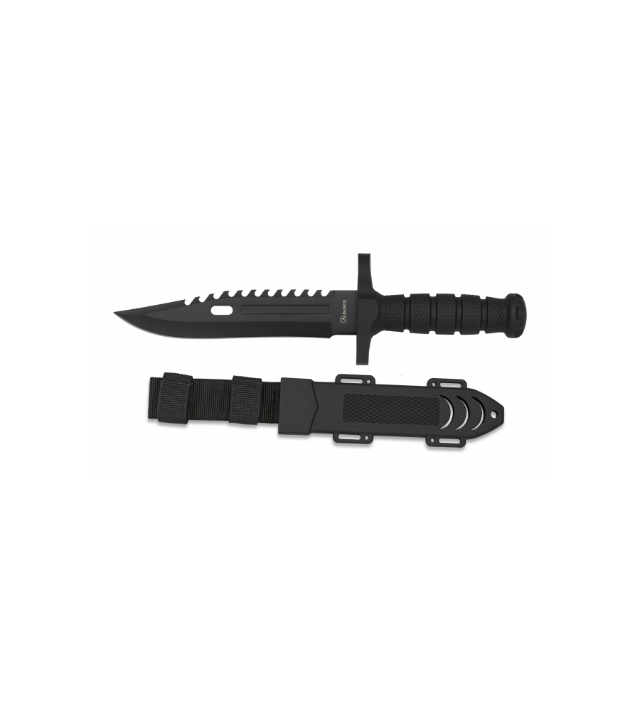 Cuchillo albainox negro engomado. H:19.5