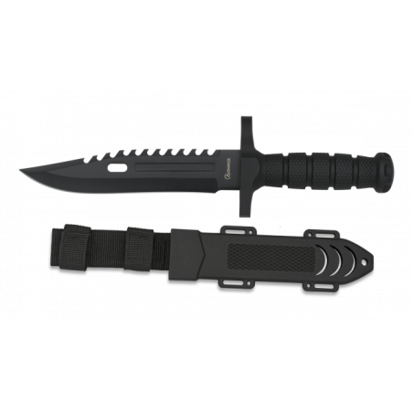 Cuchillo albainox negro engomado. H:19.5
