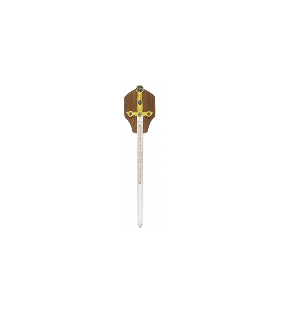 Espada Templaria Tole 10 dorada. H:56.5