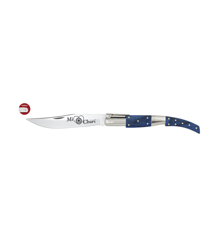 navaja arabe. madera azul. hoja 17 cm