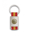 Llavero rectangulo plata + cinta bandera