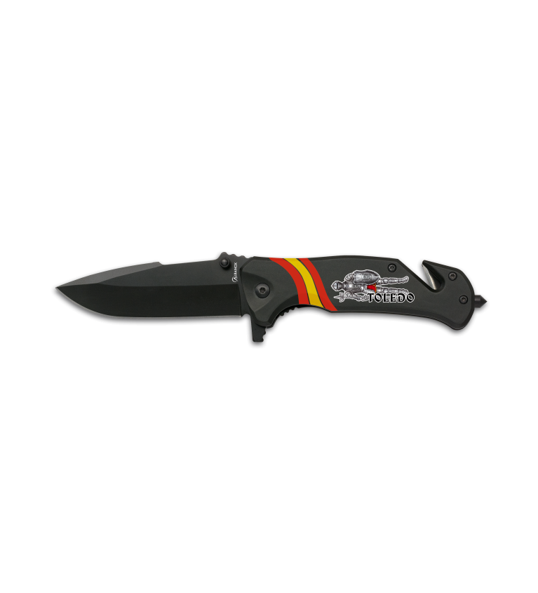 navaja albainox negra seguridad. 8 cm. L