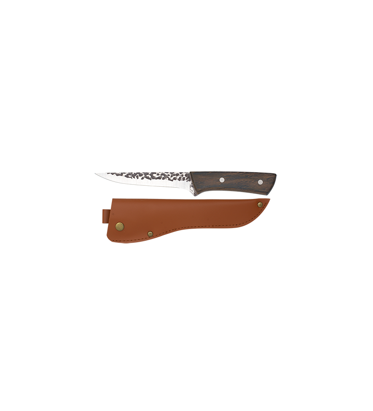 cuchillo puño madera / funda polipiel. h