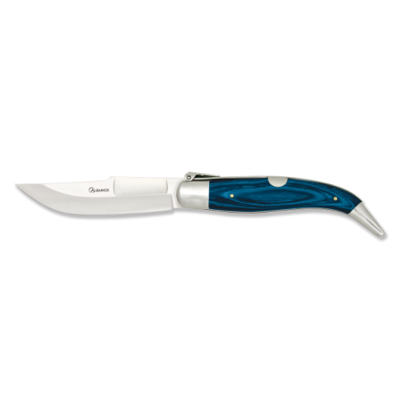 Navaja Nº0 TEJA MADERA AZUL 8.2 CM