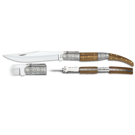 Navaja arabe carraca Nº3. madera zebra.