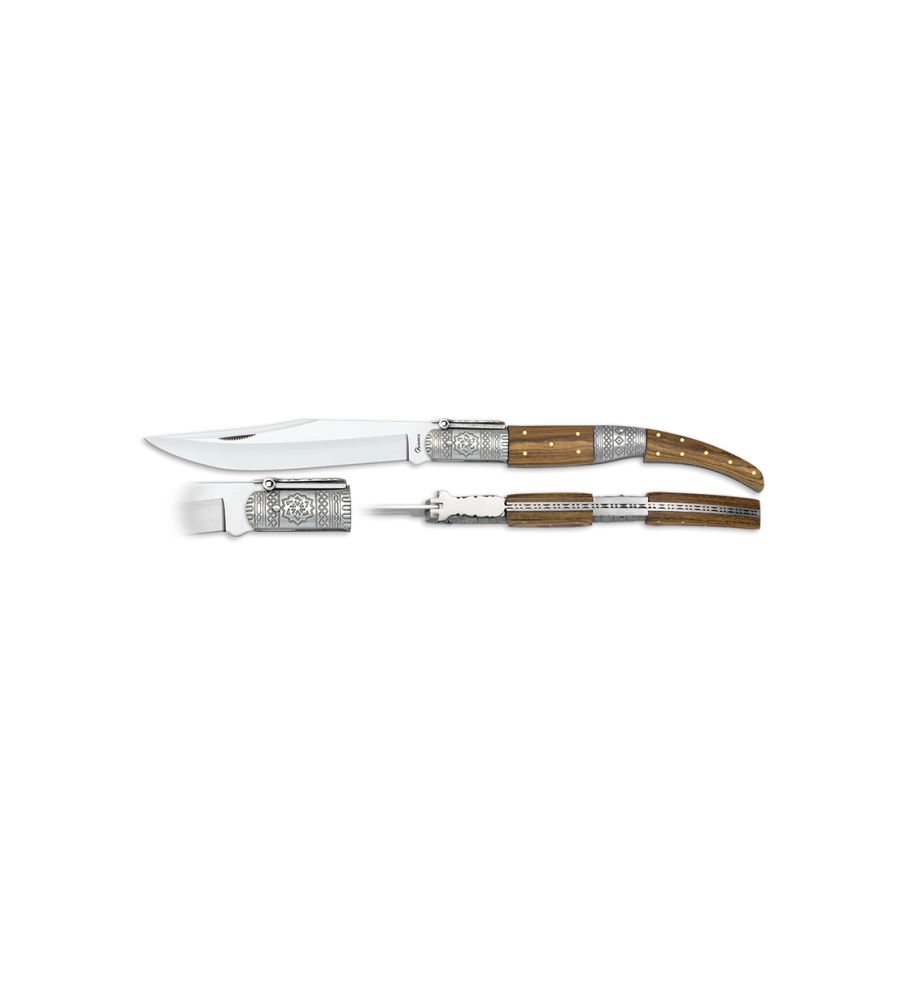 Navaja arabe carraca Nº4 madera zebra.