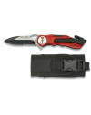 Navaja Albainox roja. sierra. funda. 6.5