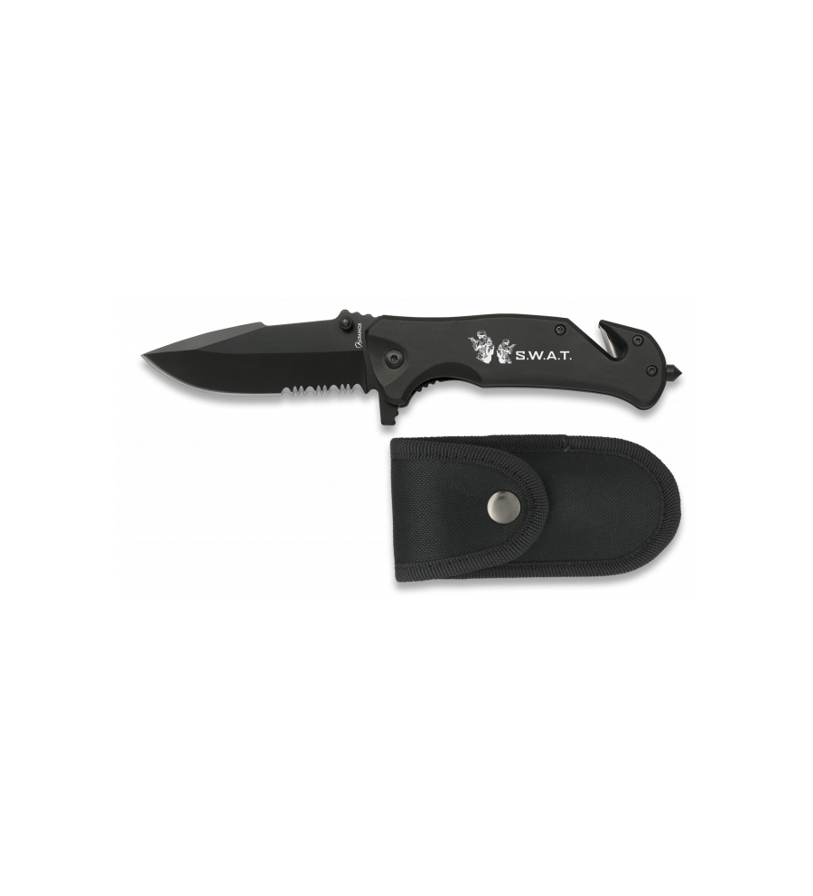 navaja albainox negra seguridad. H: 8.3