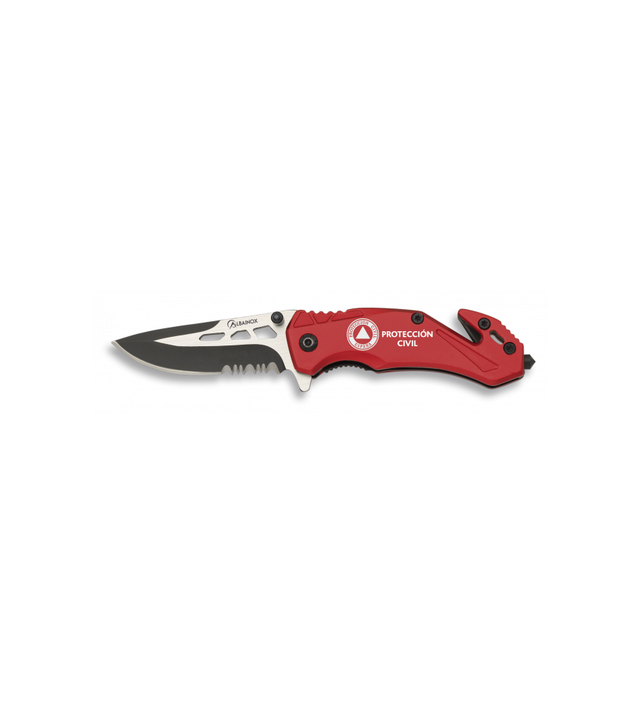 navaja Albainox seguridad roja. hoja 5.8