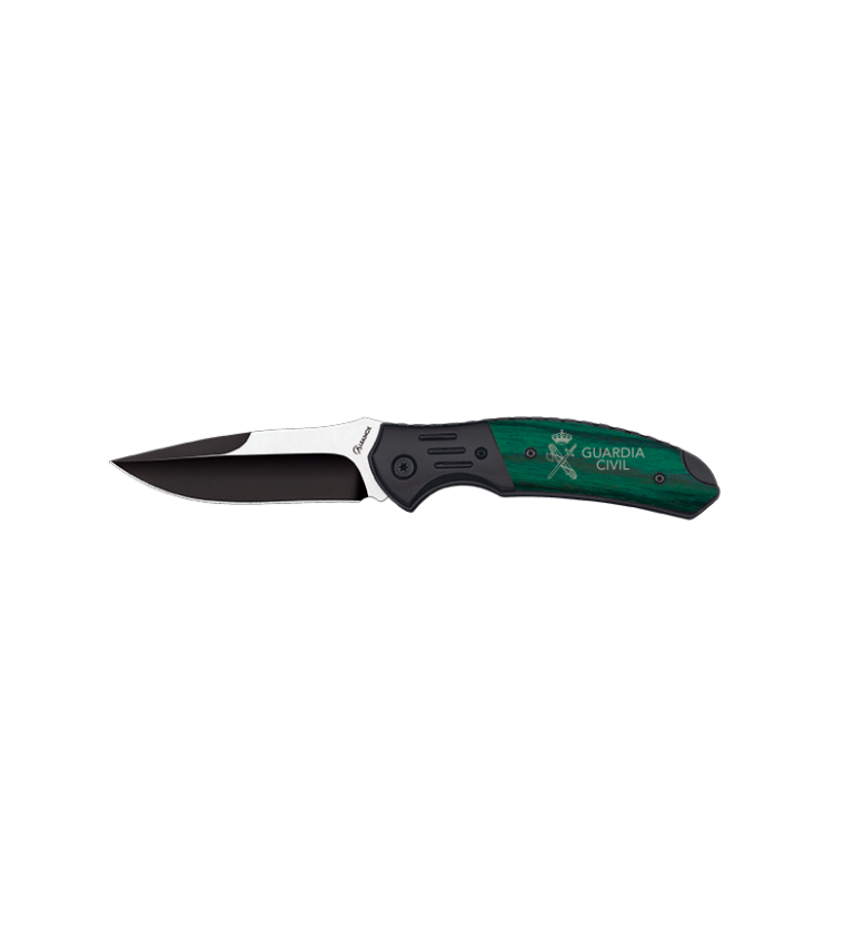 Navaja Albainox negra / stamina verde