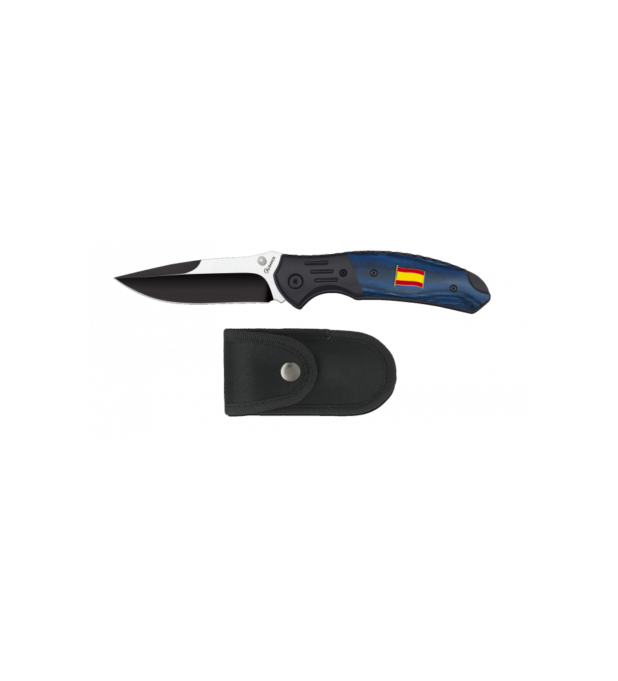 Navaja Albainox negra / azul Bandera ESP