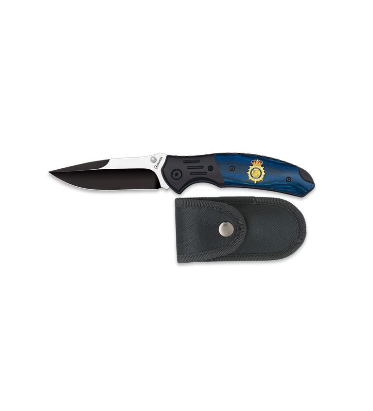 Navaja Albainox negra / azul P. Nacional