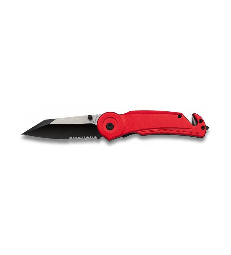 navaja albainox roja. SEG-2  con funda.