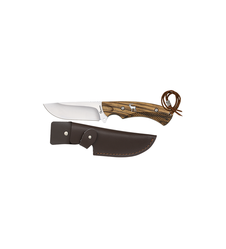 Cuchillo caza Albainox ciervo. funda pie