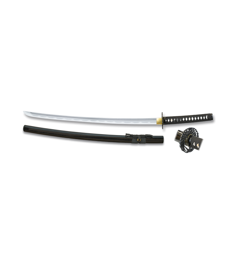 katana negra Tole10 templada al aceite